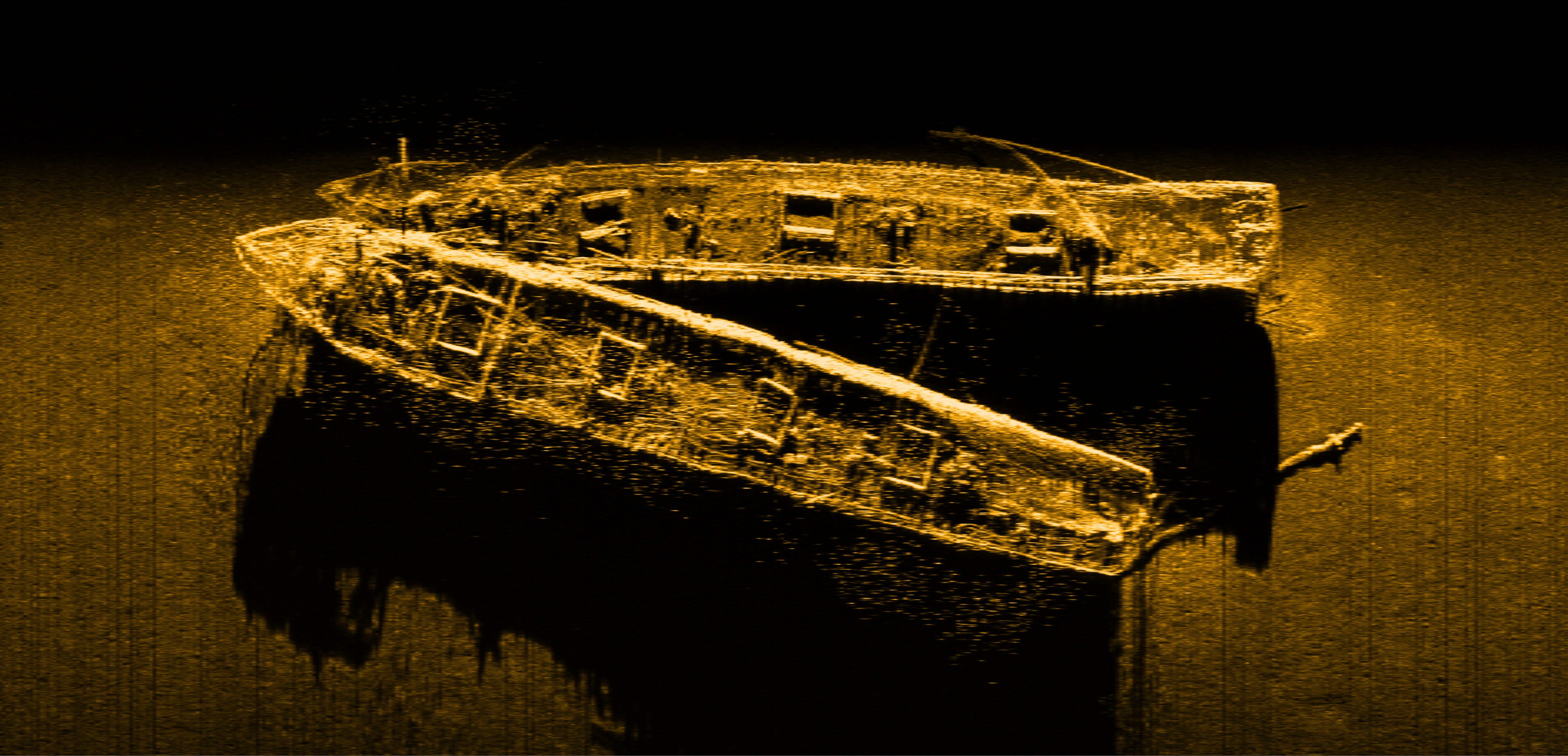 Klein sidescan sonar shipwreck